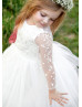 Delicate Lace Tulle Airy Flower Girl Dress